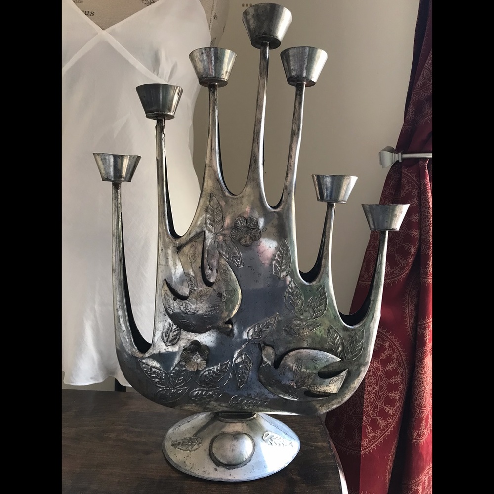 Gene Byron Highly-Collectible Scarce Vintage MCM Iconic Tin Candelabra - Picture 2 of 5